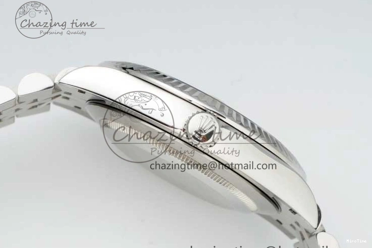 MiroTime 0425 DateJust 36mm SS DIWF 1:1 Best Edition 904L Steel Gray Dial Green Markers on Jubilee Bracelet SA Upgraded 2312